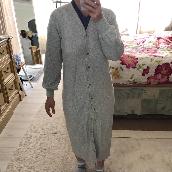 NWT Midi Soft Knit Gray Cardigan Dress - Picture 14 of 16